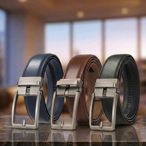 3er Bundle Korya MicroFit Gürtel – Automatikgürtel ohne Löcher